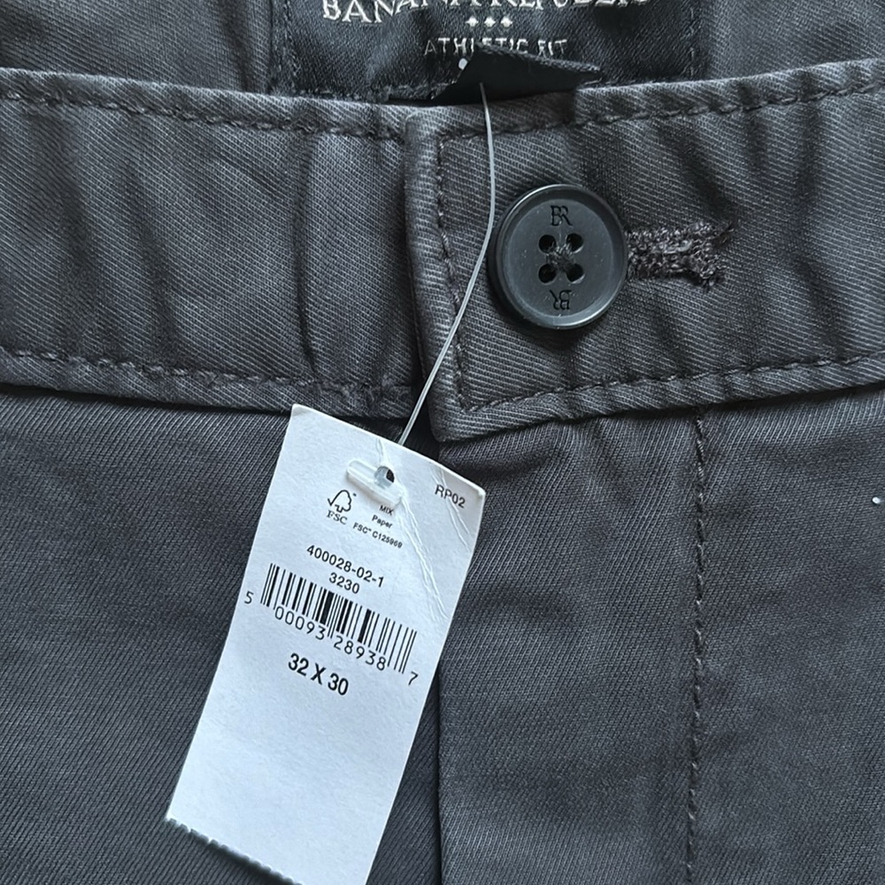 Banana Republic charcoal Chino Khakis athletic fit. NWT - Picture 4 of 8